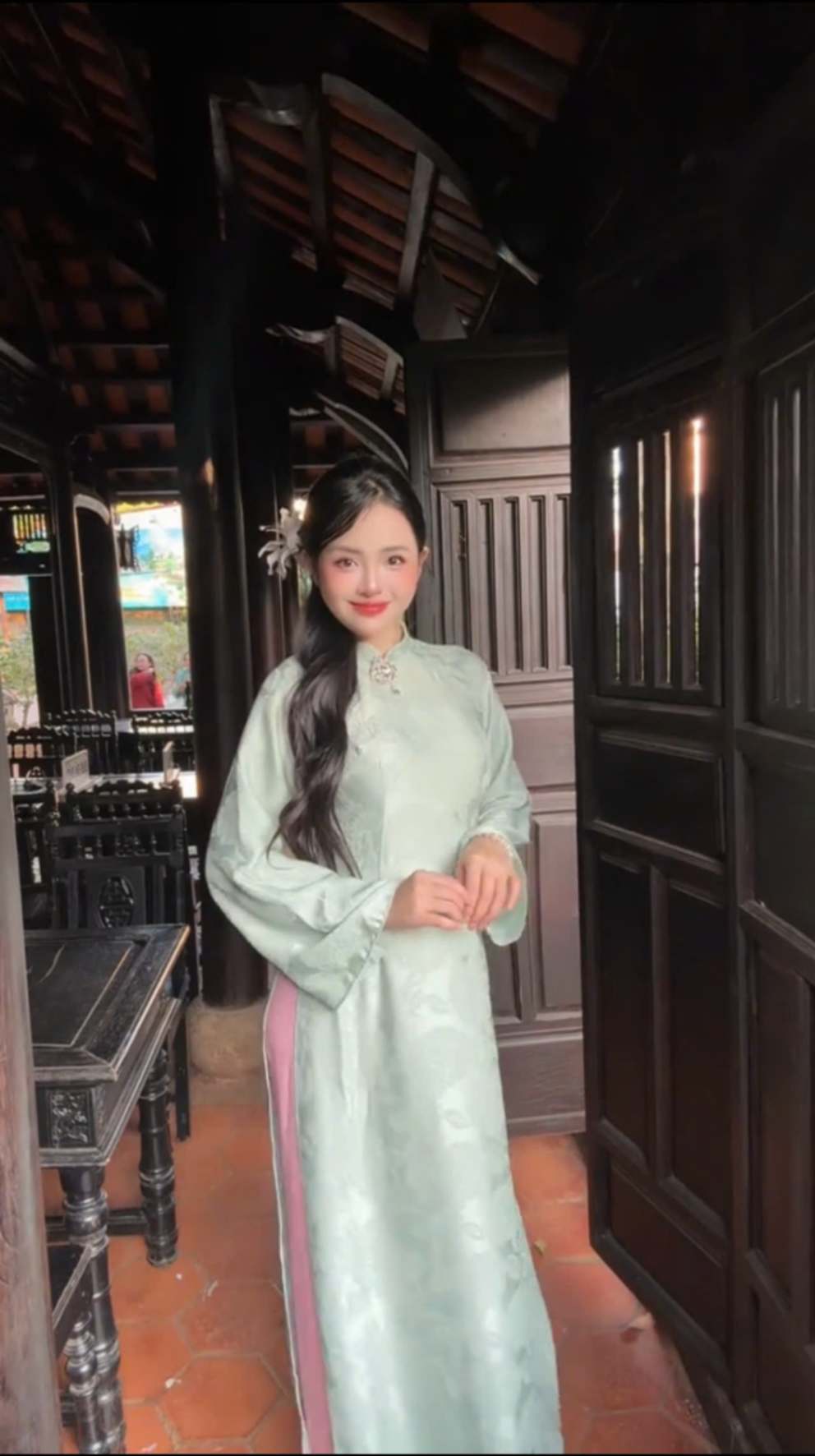 áo dài gấm